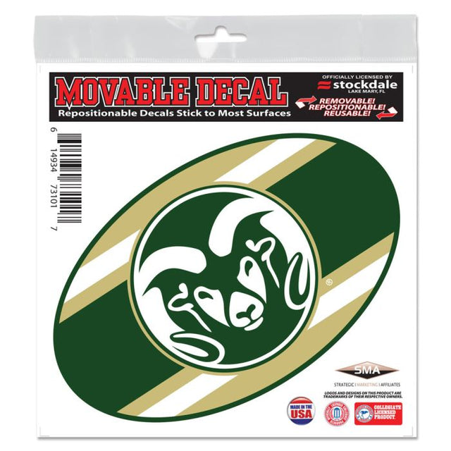 Colorado State Rams STRIPES All Surface Decal 6" x 6"