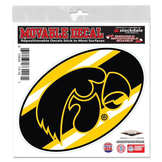 Iowa Hawkeyes STRIPES All Surface Decal 6" x 6"