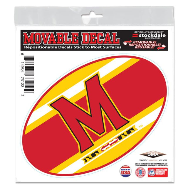 Maryland Terrapins STRIPES All Surface Decal 6" x 6"