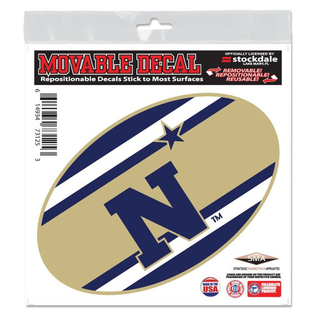 Navy Midshipmen STRIPES All Surface Decal 6" x 6"