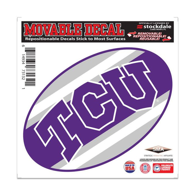 TCU Horned Frogs STRIPES All Surface Decal 6" x 6"