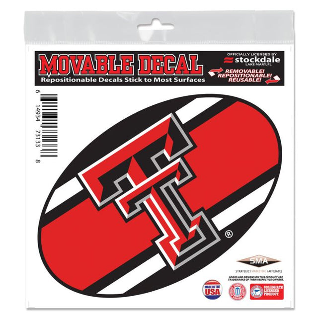 Texas Tech Red Raiders STRIPES All Surface Decal 6" x 6"