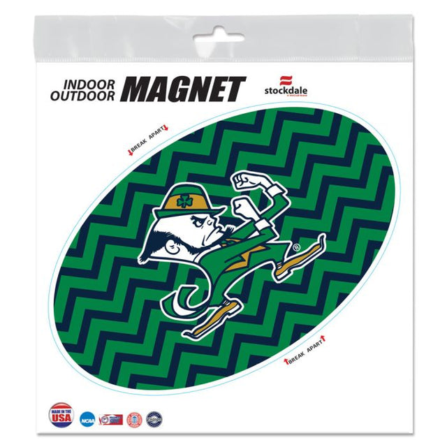 Imanes para exteriores con el logo de Notre Dame Fighting Irish CHEVRON de 6" x 6"