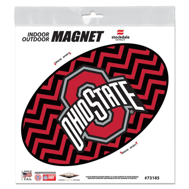 Imanes para exteriores CHEVRON de Ohio State Buckeyes de 6" x 6"