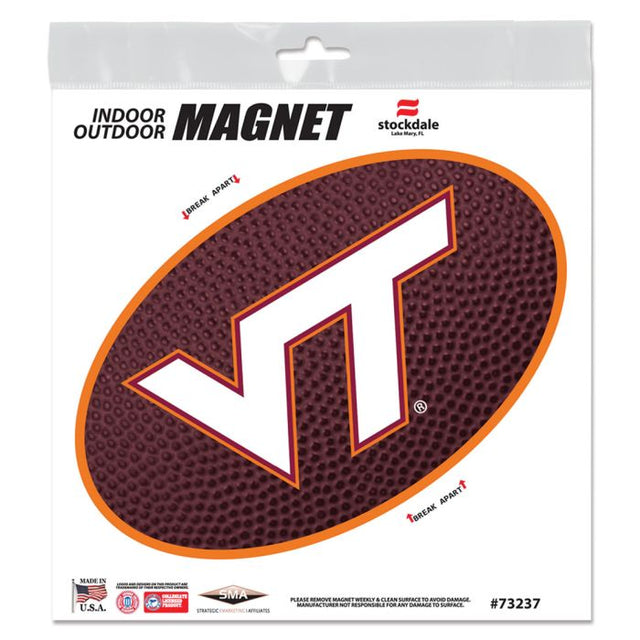 Imanes para exteriores de Virginia Tech Hokies TEAMBALL de 6" x 6"