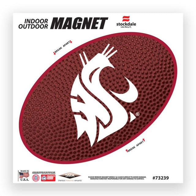 Imanes para exteriores de Washington State Cougars TEAMBALL de 6" x 6"