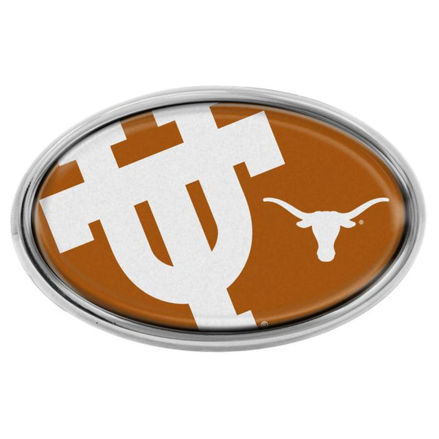 Emblema abovedado de metal cromado MEGA de Texas Longhorns