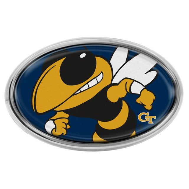 Georgia Tech Yellow Jackets MEGA Chrome Metal Domed Emblem