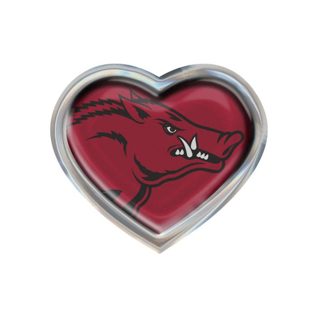 Emblema abovedado de metal cromado MEGA de Arkansas Razorbacks