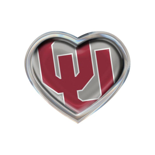 Emblema abovedado de metal cromado MEGA de Oklahoma Sooners