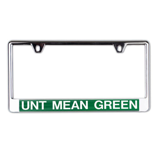 North Texas Mean Green Lic Plate Frame B/O Printed