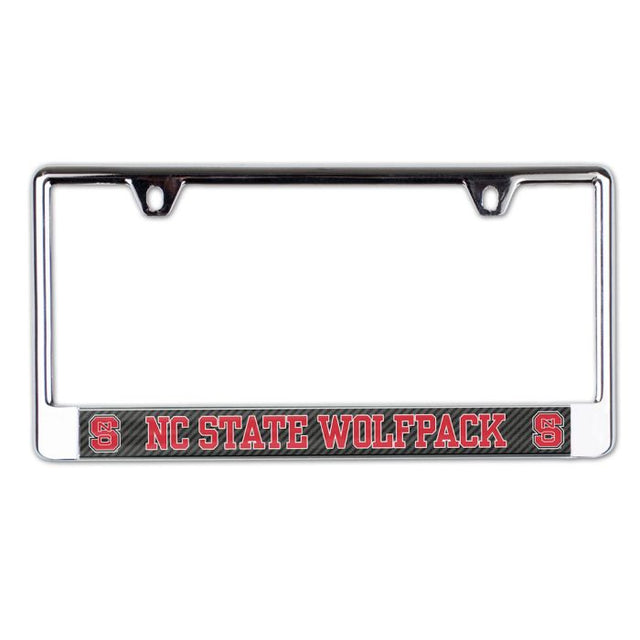 NC State Wolfpack CARBON Lic Plate Frame B/O Printed