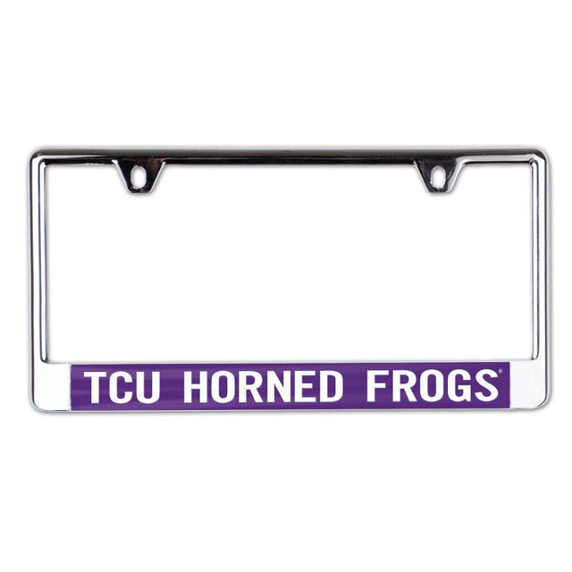 TCU Horned Frogs Lic Plate Frame B/O Printed