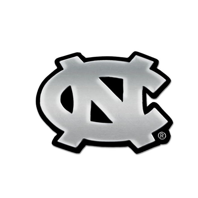 Emblema para automóvil de forma libre en cromo de los Tar Heels de Carolina del Norte