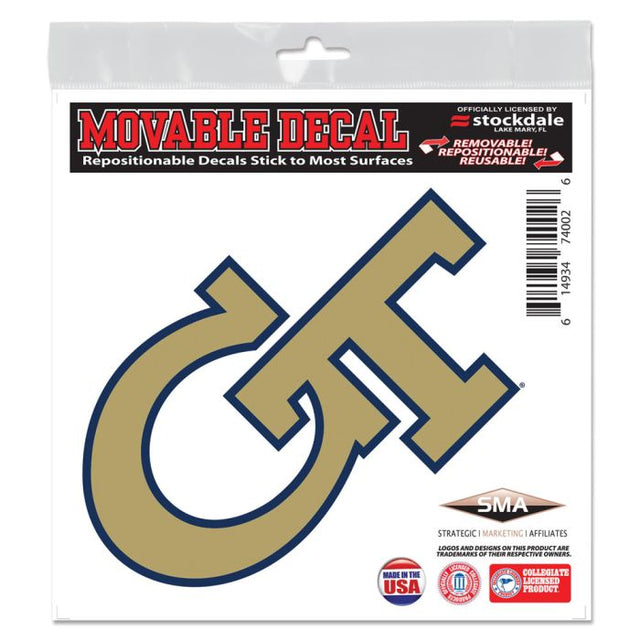 Georgia Tech Yellow Jackets All Surface Decal 6" x 6"