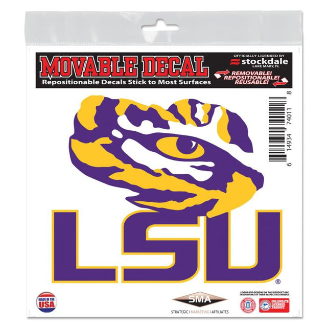 Calcomanía para todo tipo de superficies de los LSU Tigers, 6" x 6"