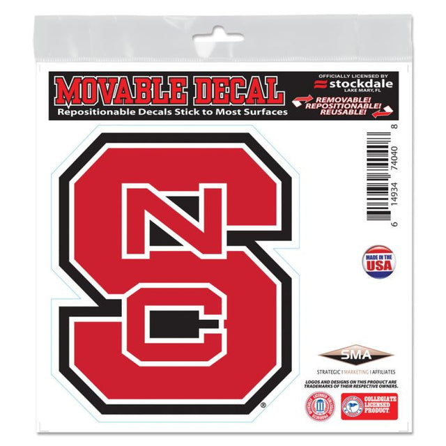 Calcomanía para todo tipo de superficies de los Wolfpack de NC State, 6" x 6"