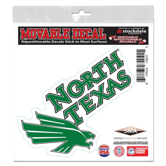 Calcomanía para todo tipo de superficies North Texas Mean Green de 6" x 6"