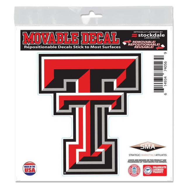 Calcomanía para todas las superficies de los Texas Tech Red Raiders, 6" x 6"