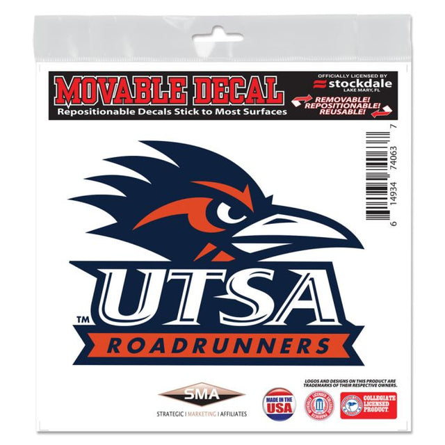 Texas San Antonio Roadrunners All Surface Decal 6" x 6"