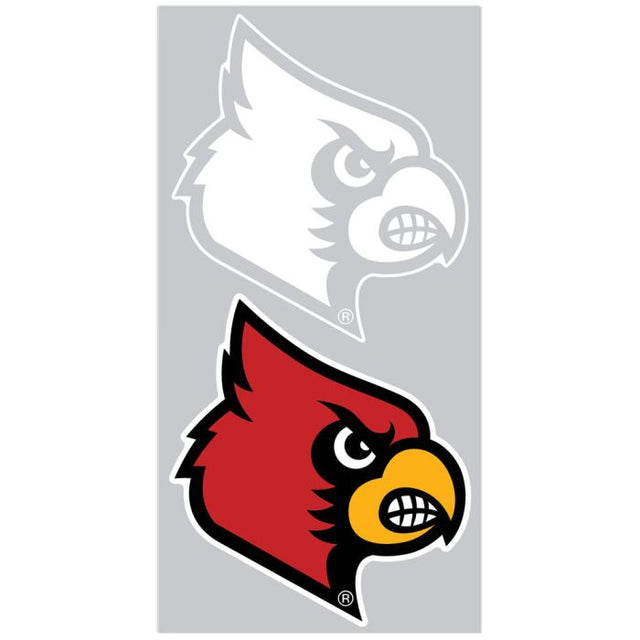 Louisville Cardinals Foiled Window Decals 4" x 7"