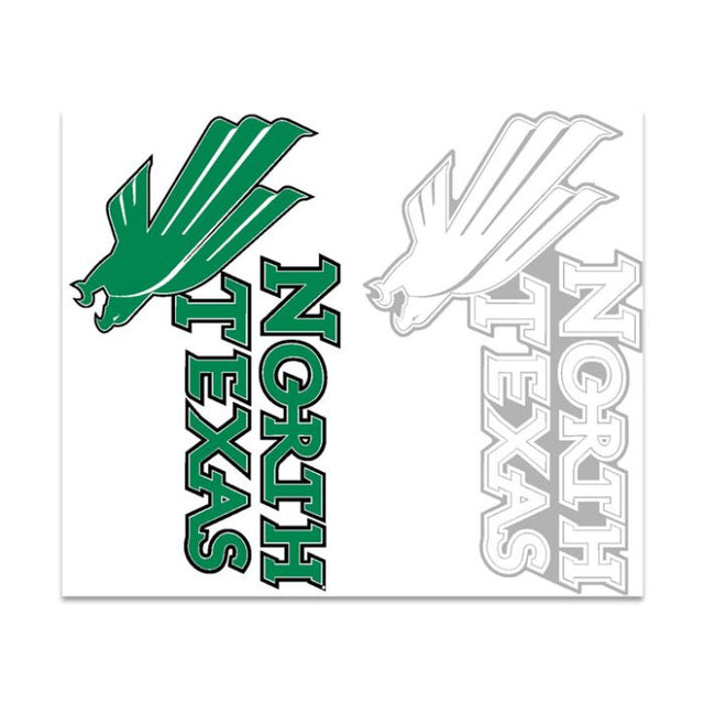 North Texas Mean Green Foiled Window Decals 4" x 7"