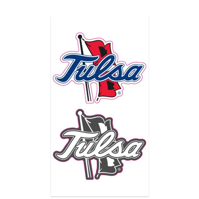 Tulsa Golden Hurricanes Foiled Window Decals 4" x 7"