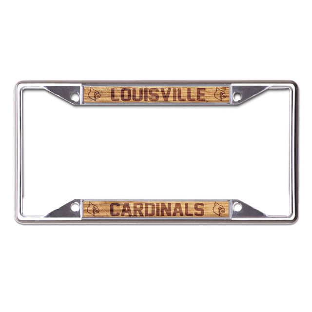 Louisville Cardinals WOOD Lic Plt Frame S/S Printed