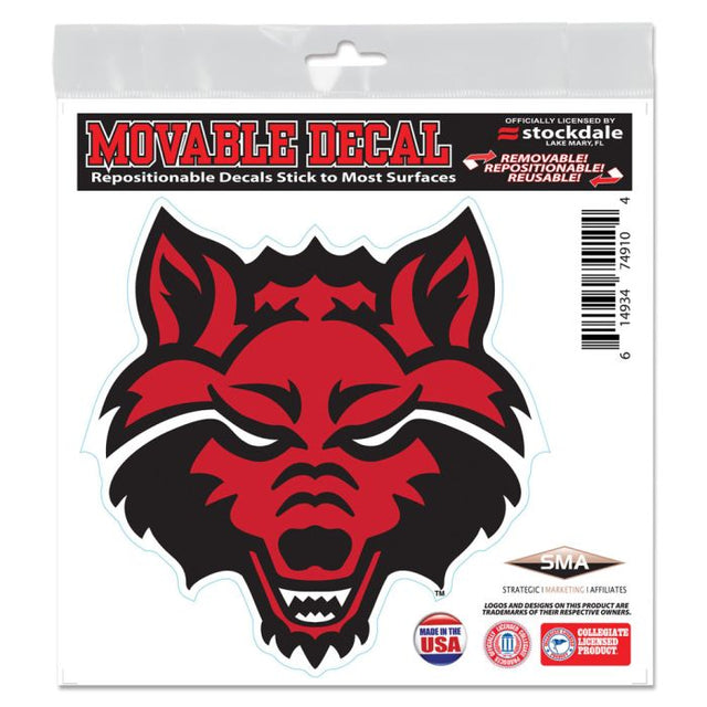 Arkansas State Red Wolves All Surface Decal 6" x 6"