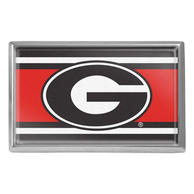 Georgia Bulldogs STRIPES Chrome Metal Domed Emblem