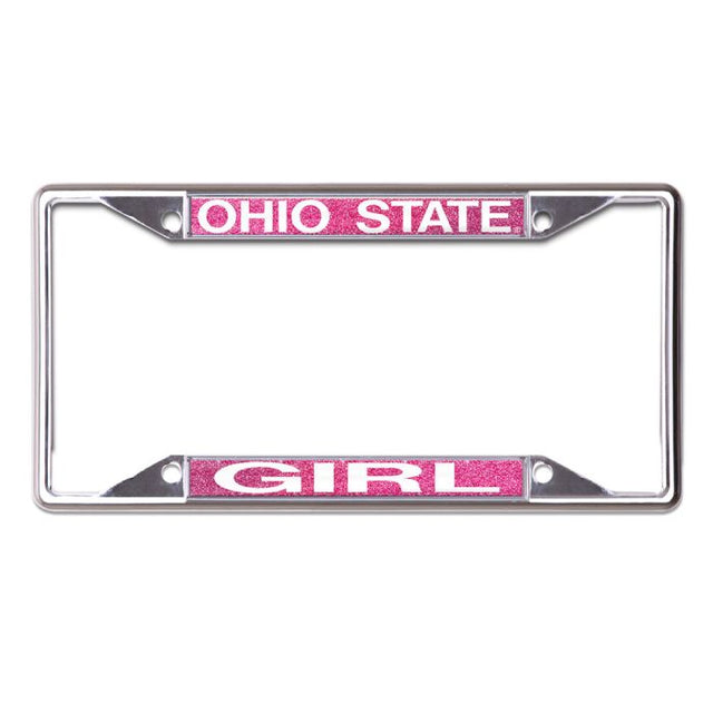 Ohio State Buckeyes GLITTER BACKGROUND Lic Plt Frame S/S Printed