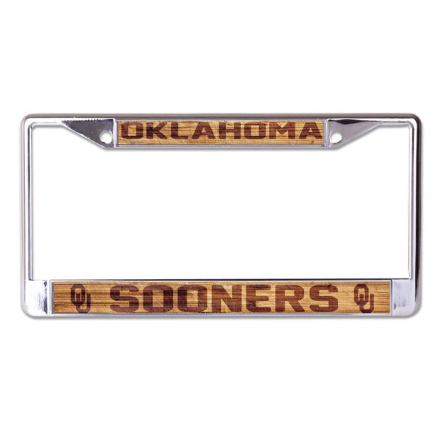 Oklahoma Sooners WOOD Lic Plt Frame S/L Printed