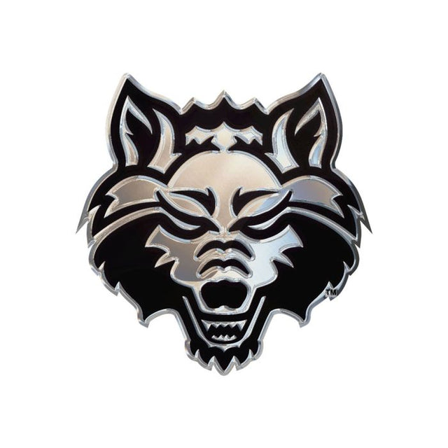 Arkansas State Red Wolves Chrome Free Form Auto Emblem