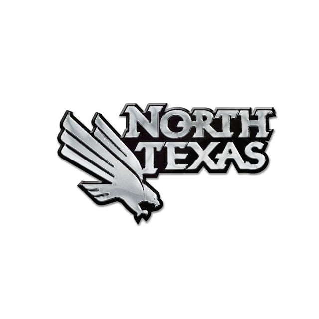 North Texas Mean Green Chrome Free Form Auto Emblem