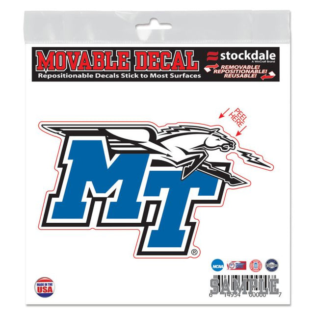 Middle Tennessee State Blue Raiders All Surface Decal 6" x 6"