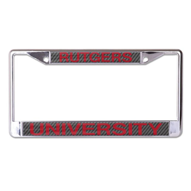 Rutgers Scarlet Knights CARBON Lic Plt Frame S/L Printed