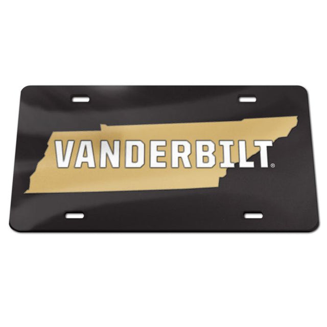 Matrícula acrílica especial Vanderbilt Commodores