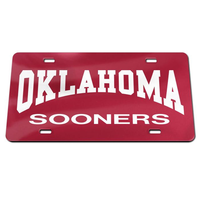 Matrículas clásicas de acrílico de los Oklahoma Sooners