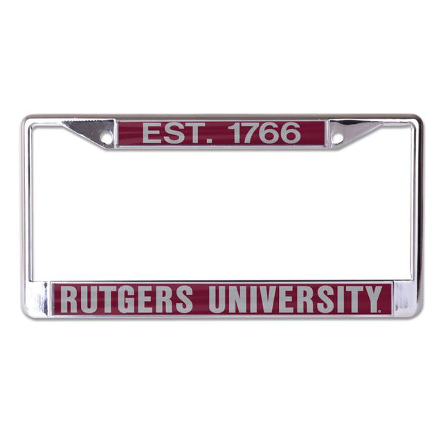 Rutgers Scarlet Knights Lic Plt Frame S/L Printed