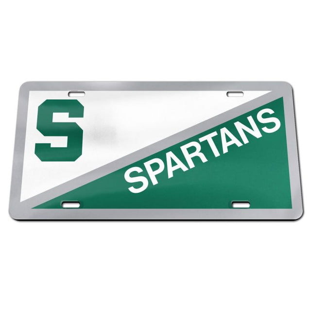 Placas de matrícula clásicas de acrílico de los Spartans de Michigan State