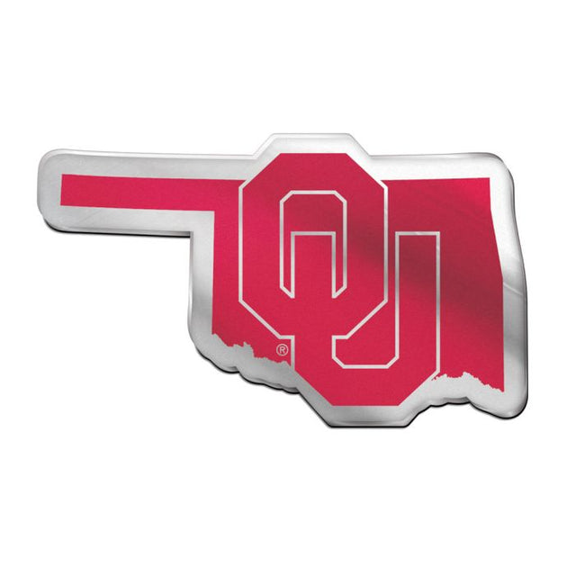 Oklahoma Sooners STATE Acrylic Auto Emblem