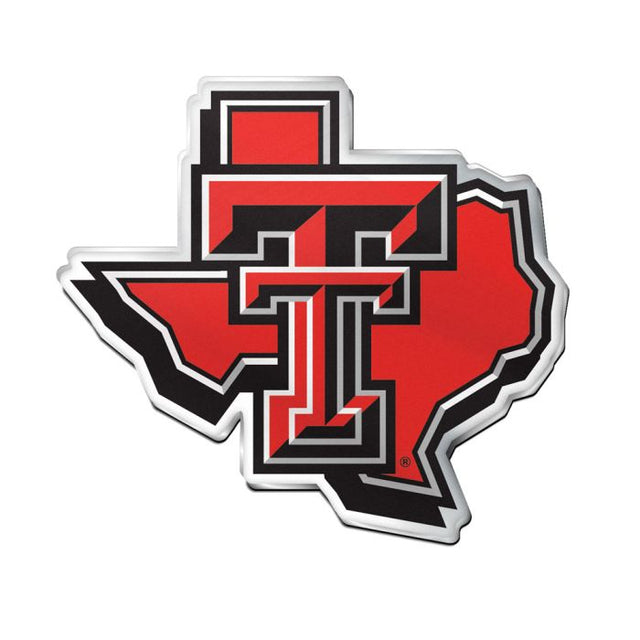 Emblema acrílico para automóvil de los Red Raiders de Texas Tech STATE