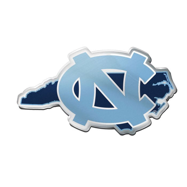 North Carolina Tar Heels STATE Acrylic Auto Emblem