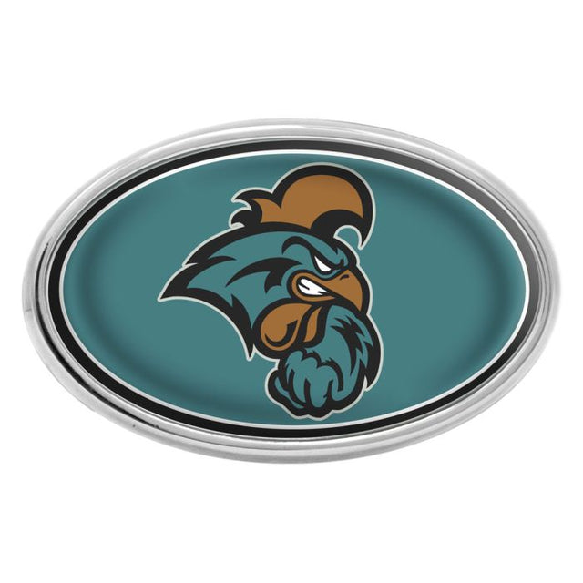 Emblema abovedado de metal cromado de los Coastal Carolina Chanticleers