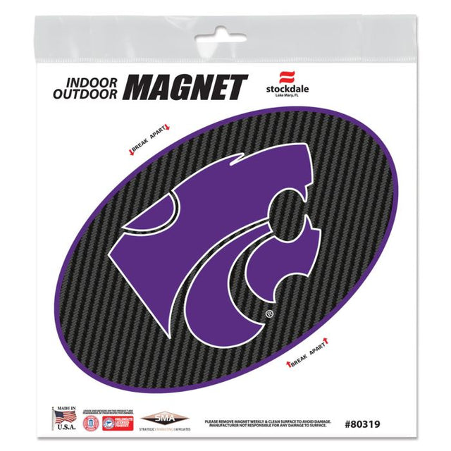 Kansas State Wildcats CARBON Outdoor Magnets 6" x 6"