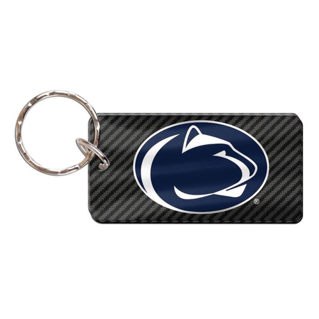 Penn State Nittany Lions CARBON Keychain Rectangle