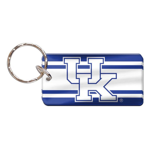 Llavero rectangular con rayas de Kentucky Wildcats