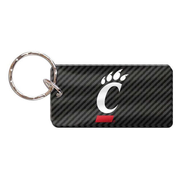 Cincinnati Bearcats CARBON Keychain Rectangle