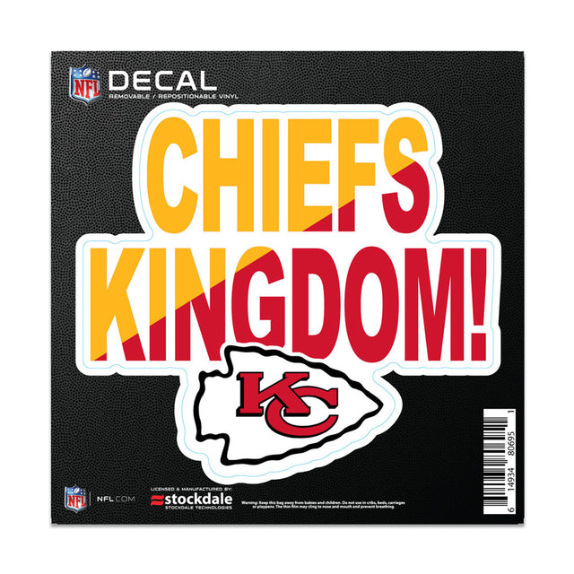 Calcomanía de los Kansas City Chiefs para todo tipo de superficies, 6 x 6