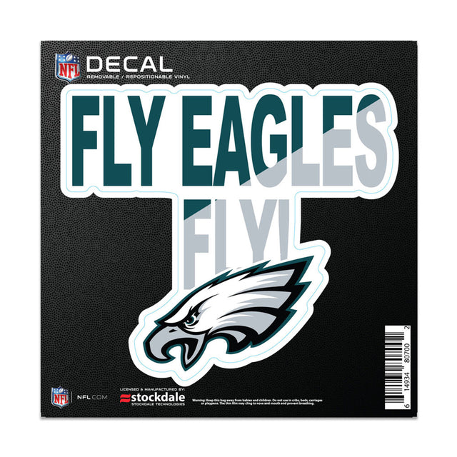 Calcomanía para todo tipo de superficies de 6 x 6 con eslogan de los Philadelphia Eagles